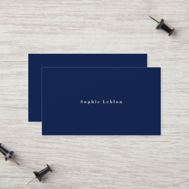 Minimalist Contact Card with Modern Font Style (Front/Back In Situ)
