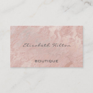 Minimalist contemporary rose gold brushed stone business card