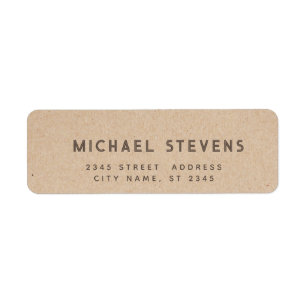 Minimalist contemporary simple cardboard label