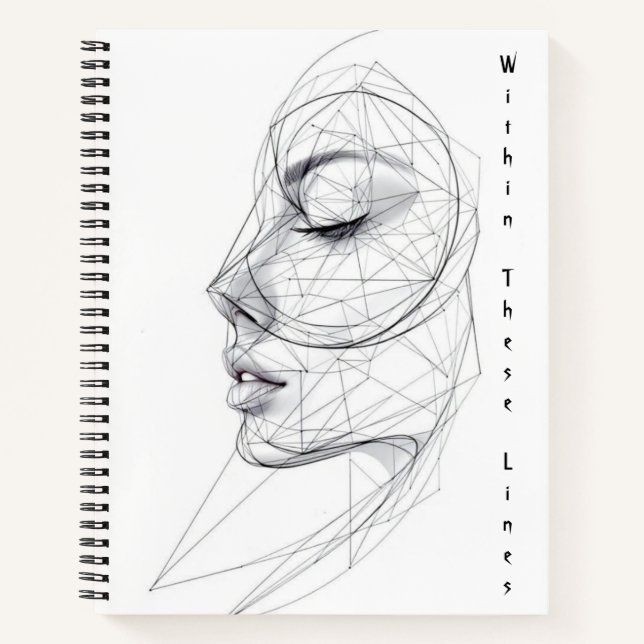 Minimalist Continuous Line Art Notebook (Front)