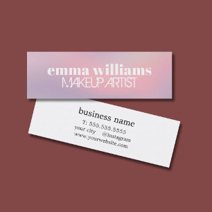 Minimalist Cool Bold Pastel Beauty Mini Business Card