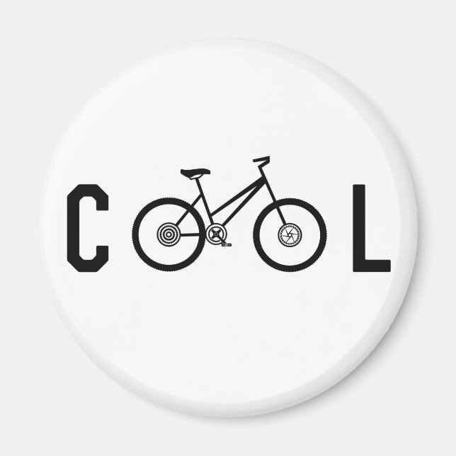 Minimalist Cool Cycling Bicycle Biking Gift  Magnet (Front)