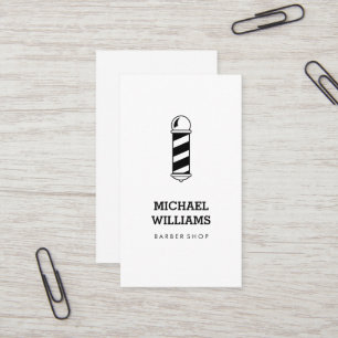 Minimalist Cool Modern Barber Shop Business Card