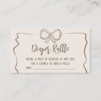Minimalist Coquette Baby Shower Diaper Raffle