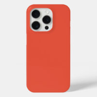Minimalist Coral Orange iPhone 15 Pro Case