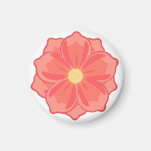 Minimalist Coral Pink Flower Blossom graphic