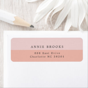 Minimalist Coral Rose Personalised Return Address