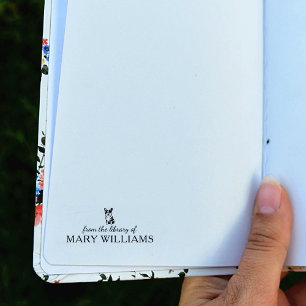 Minimalist Corgi Dog, Custom Book Rubber Stamp