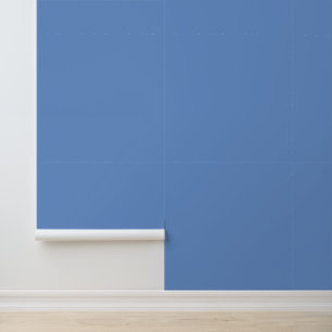 Minimalist Cornflower blue solid plain modern Wallpaper