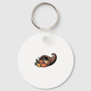 Minimalist Cornucopia Thanksgiving Design Classic  Key Ring