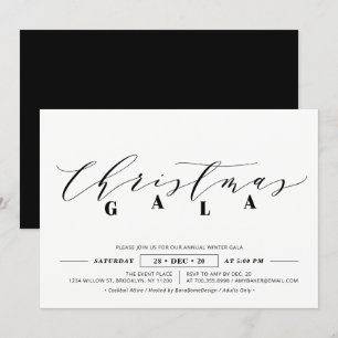 Minimalist Corporate Christmas Gala, Holiday Party Invitation