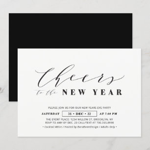 Minimalist Corporate New years eve Gala Party Invitation
