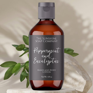 Minimalist Cosmetics Bottle or Jar Label - Grey