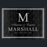 Minimalist Couples Names Typography Wedding Gift Cutting Board<br><div class="desc">Modern minimalist personalised black and white cutting board with the couples first names in a calligraphy script,  last name monogram,  full last name,  and wedding date available in customisable templates.  A cute country barbecue themed gift to help celebrate a summer wedding cookout.</div>