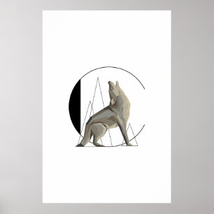 Minimalist Coyote / Wolf C Poster