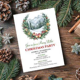 Minimalist Cozy Holiday Scene Editable Invitation