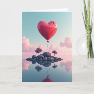 Minimalist Cracked Heart Card