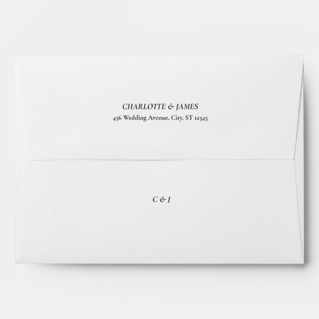 Minimalist Cream Custom Addressed Envelope (Back (Top Flap))