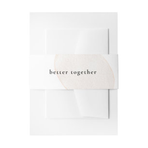 Minimalist Cream  Invitation Belly Band