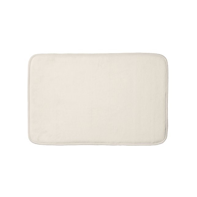 Minimalist cream solid plain elegant modern chic  bath mat (Front)