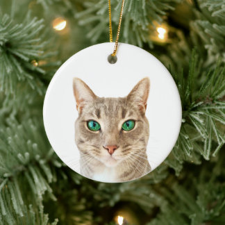 Minimalist Create Your Own Custom Pet Photo Ceramic Tree Decoration