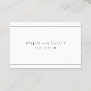 Minimalist Creative Modern Professional Chic Sleek Business Card