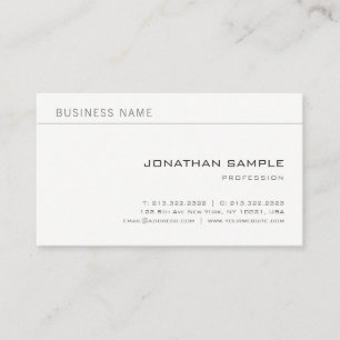 Minimalist Creative Professional Modern Plain Chic Business Card