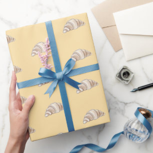minimalist croissant wrapping paper