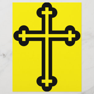 Minimalist Cross Modern Christian Symbol Art Flyer