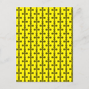 Minimalist Cross Modern Christian Symbol Art Holiday Postcard