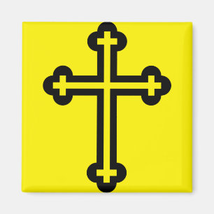 Minimalist Cross Modern Christian Symbol Art Magnet