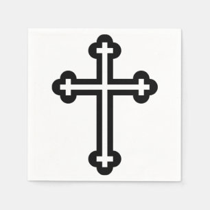 Minimalist Cross Modern Christian Symbol Art Napkin