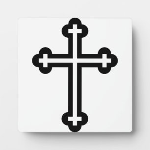 Minimalist Cross Modern Christian Symbol Art Plaque