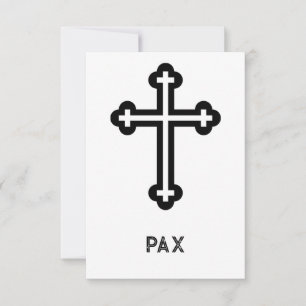 Minimalist Cross Pax Holy Card