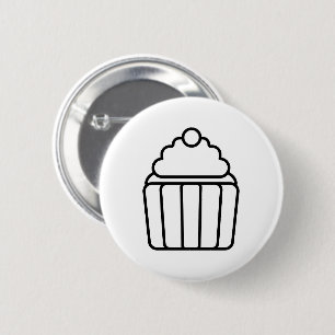 Minimalist Cupcake Outline Button