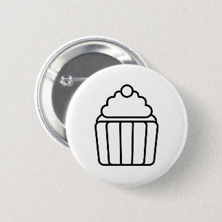 Minimalist Cupcake Outline Button