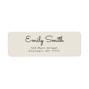 Minimalist Cursive Modern Return Address Label