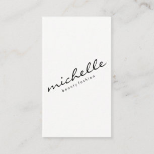 Minimalist Cursive Text Business Card