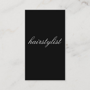 Minimalist Cursive Text   hairstylist Business Card