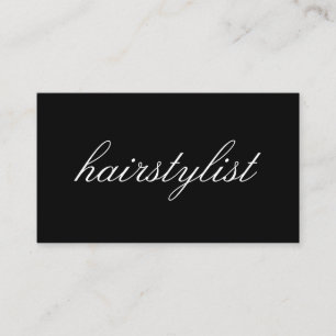 Minimalist Cursive Text hairstylist Business Card