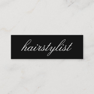 Minimalist Cursive Text   hairstylist Mini Business Card