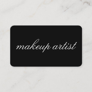 Minimalist Cursive Text   makeup artist Business Card