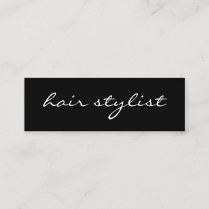 Minimalist Cursive Text Mini Business Card