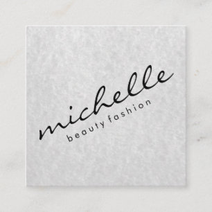 Minimalist Cursive Text Square Business Card