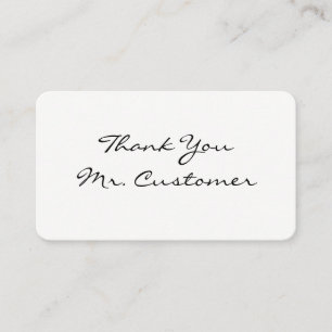 Minimalist Cursive / Thank You Discount Card