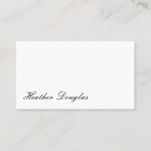 Minimalist Cursive Typography Business Card