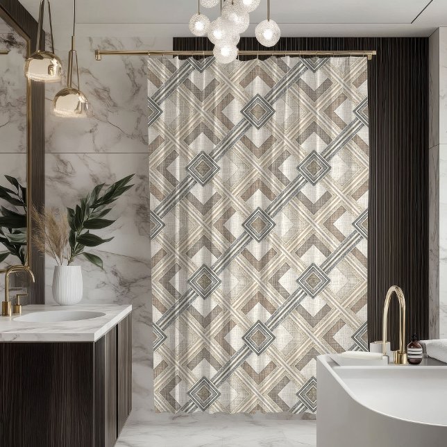 Minimalist Curtain Soft Pastel Geometric Pattern (Minimalist Curtain Soft Pastel Geometric Pattern)