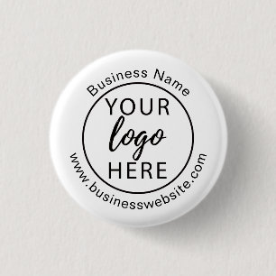Minimalist Custom Business Logo  3 Cm Round Badge