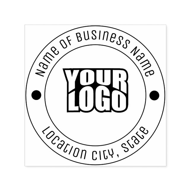 Minimalist Custom Business Logo Rubber Self-inking Stamp (Design)