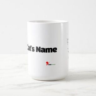 Minimalist Custom Cat Name Mug   Abstract Line Art
